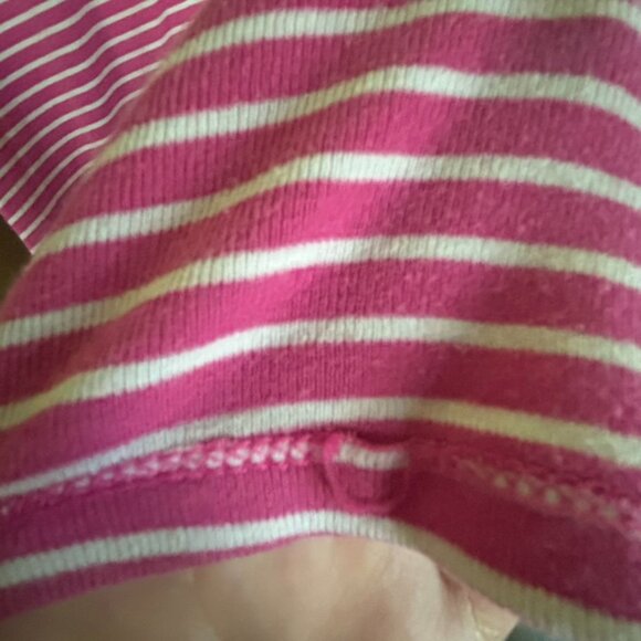 Vintage Y2K Lauren Ralph Lauren Women's Pink & White Striped Cotton Night Gown - Picture 6 of 7